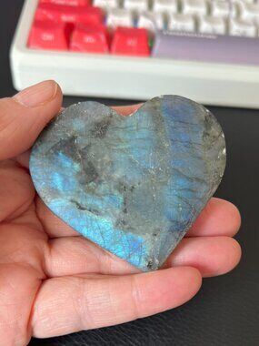 Labradorite Carved Heart